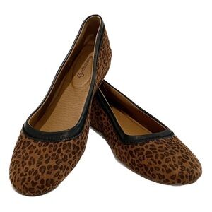 BareTraps Leopard Print Wedge Flats Size 9